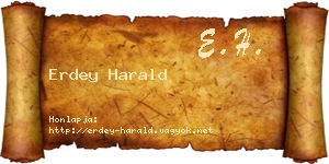 Erdey Harald névjegykártya